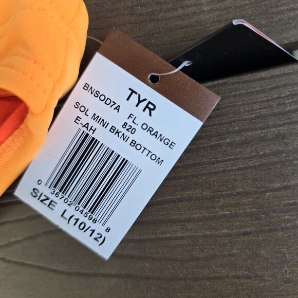 TYR Women's Mix & Match Orange/multicolor Bikini Set Size L (10/12) New - Picture 7 of 8